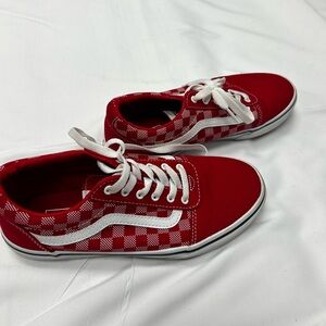 Vans Kids Red Checkered Sneakers